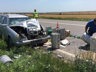 Accident pe drumul Constanța - Valu lui Traian. FOTO Adrian Boioglu