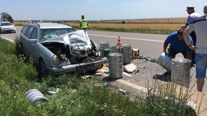 Accident pe drumul Constanța - Valu lui Traian. FOTO Adrian Boioglu