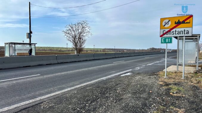 Drumul Constanța - Valu lui Traian are viteza limitată la 50 km/oră. FOTO Primăria Constanța