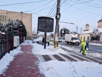 Acțiune de deszăpezire la Valu lui Traian. FOTO Gospodărie Comunală Valu lui Traian