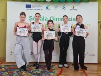 Elevele Școlii Gimnaziale Nr. 2 din Valu lui Traian excelează la gimnastică aerobică. FOTO Facebook